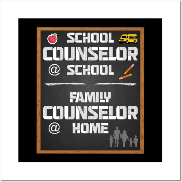 School Counselor, School Counselor At School, Family Counselor At Home, Counsel, Guidance Counselor, Funny Counselor, Counseling, School Counselor Gift Idea Wall Art by DESIGN SPOTLIGHT